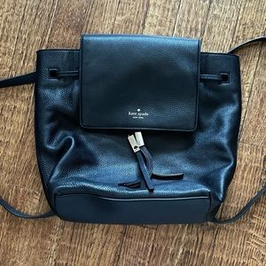 Kate Spade Black Leather backpack. Great condition.